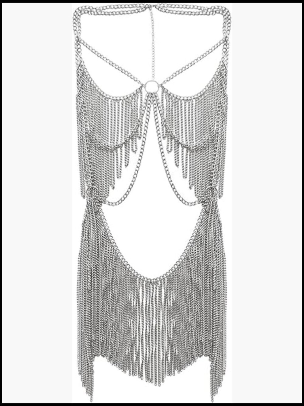 Body Chain Rhinestone Metal Alloy Adjustable Trendy Clubwear Sexy Hip Jewelry